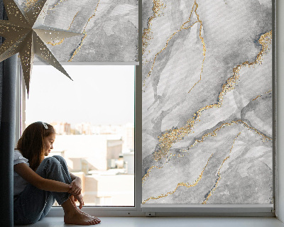 Fabric roller blind Gray marble