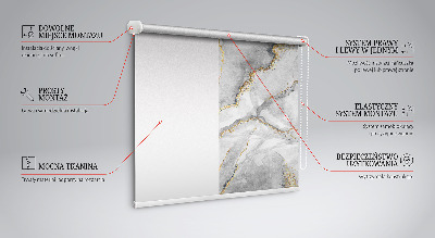 Fabric roller blind Gray marble