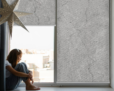 Roller blind for large window Gray marble