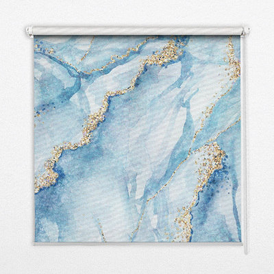Modern roller blind Blue marble