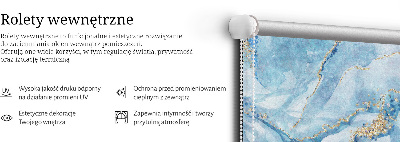 Modern roller blind Blue marble