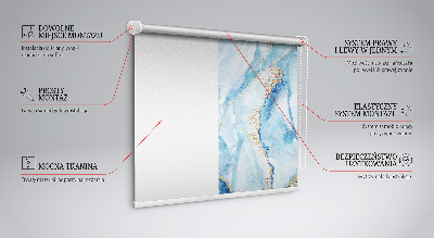 Modern roller blind Blue marble