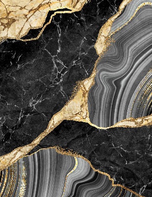 Fabric roller blind Black marble