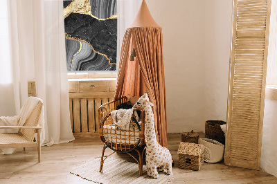 Fabric roller blind Black marble