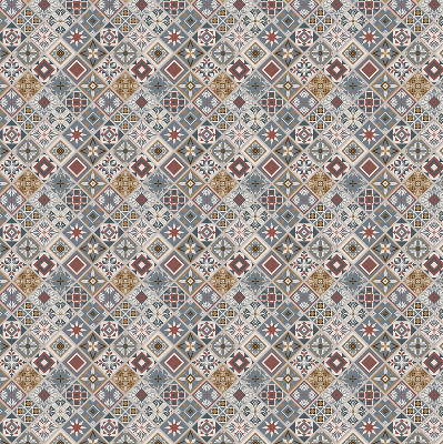 Roller blind for large window Decorative rhombuses
