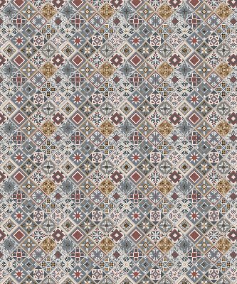 Roller blind for large window Decorative rhombuses