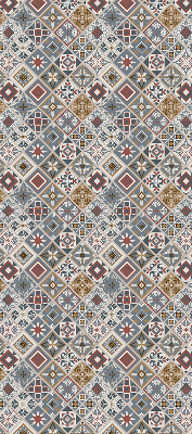 Roller blind for large window Decorative rhombuses