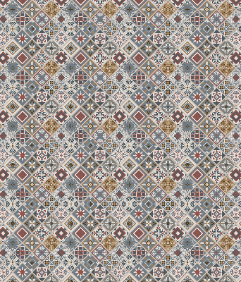 Roller blind for large window Decorative rhombuses