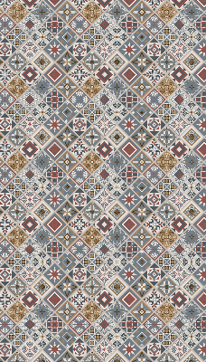 Roller blind for large window Decorative rhombuses