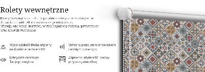 Roller blind for large window Decorative rhombuses