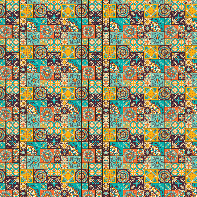 Fabric roller blind Colorful mandala