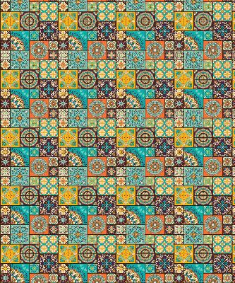 Fabric roller blind Colorful mandala