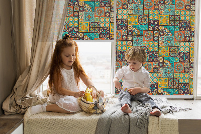 Fabric roller blind Colorful mandala