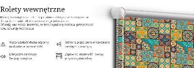 Fabric roller blind Colorful mandala