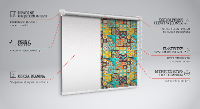 Fabric roller blind Colorful mandala
