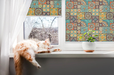 Fabric roller blind Colorful mandala