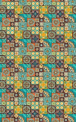Fabric roller blind Colorful mandala