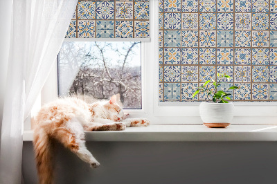 Roller blind for large window Mandala