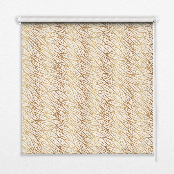 Roller blind for large window Golden leaves