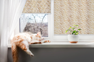 Roller blind for large window Golden leaves
