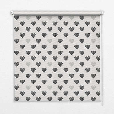 Fabric roller blind Dark Hearts