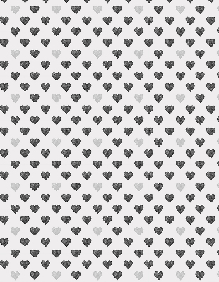 Fabric roller blind Dark Hearts