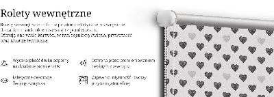 Fabric roller blind Dark Hearts
