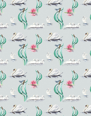Modern roller blind Swans and ducks