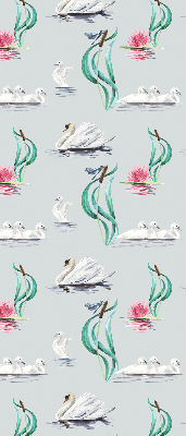 Modern roller blind Swans and ducks