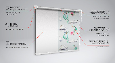 Modern roller blind Swans and ducks