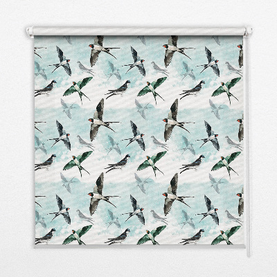 Fabric roller blind Swallows