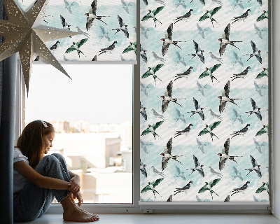 Fabric roller blind Swallows