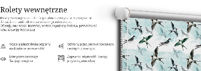 Fabric roller blind Swallows