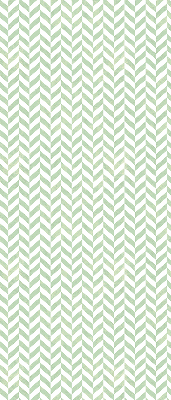 Roller blind for large window Green herringbone