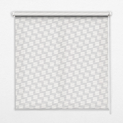 Fabric roller blind Gray squares