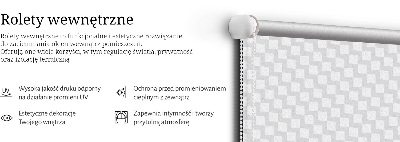 Fabric roller blind Gray squares