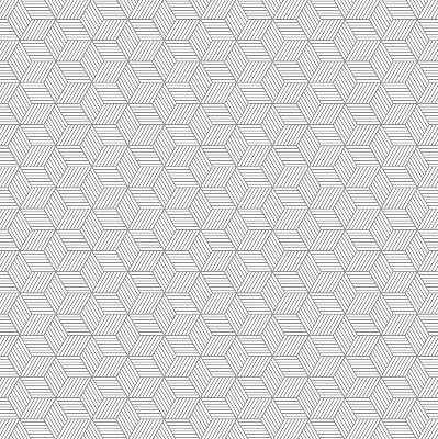 Roller blind for large window 3D striped squares