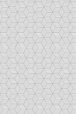 Roller blind for large window 3D striped squares