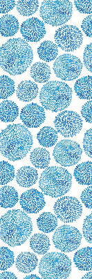 Fabric roller blind Blue petal circles