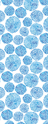 Fabric roller blind Blue petal circles