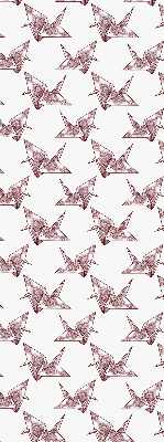 Modern roller blind Origami swans