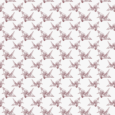 Modern roller blind Origami swans
