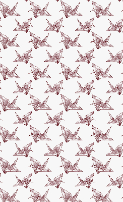 Modern roller blind Origami swans