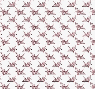 Modern roller blind Origami swans
