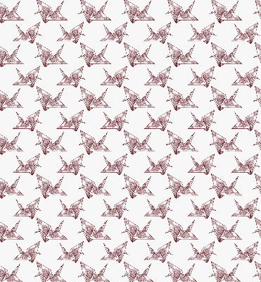 Modern roller blind Origami swans