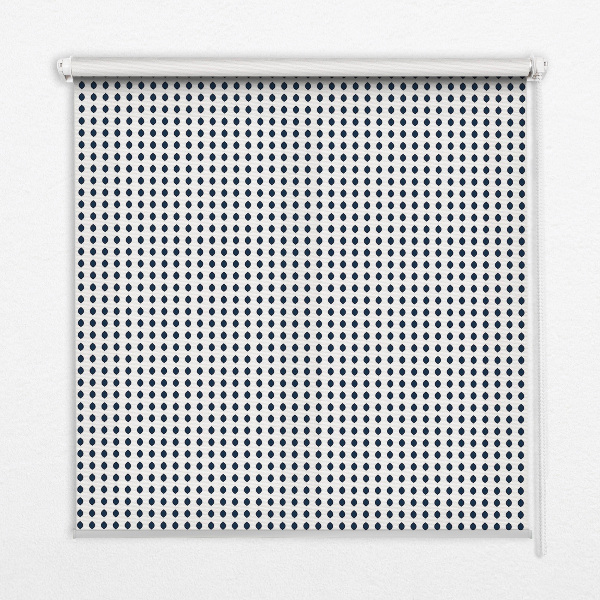 Roller blind for large window Black ovals