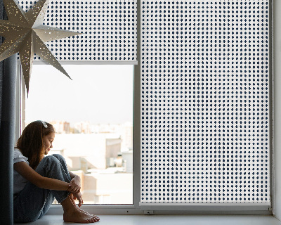 Roller blind for large window Black ovals
