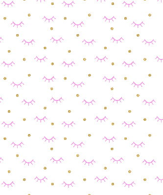 Modern roller blind Drawn eyebrows and dots