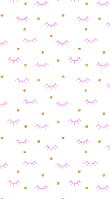Modern roller blind Drawn eyebrows and dots