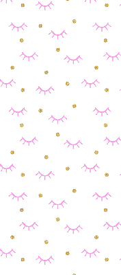 Modern roller blind Drawn eyebrows and dots